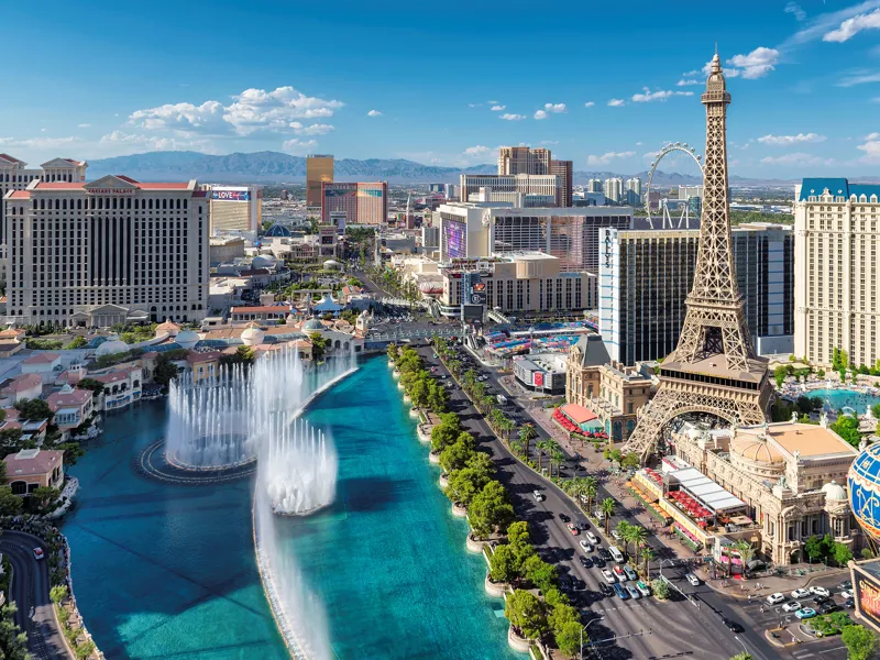  Arial view of the Las Vegas Strip